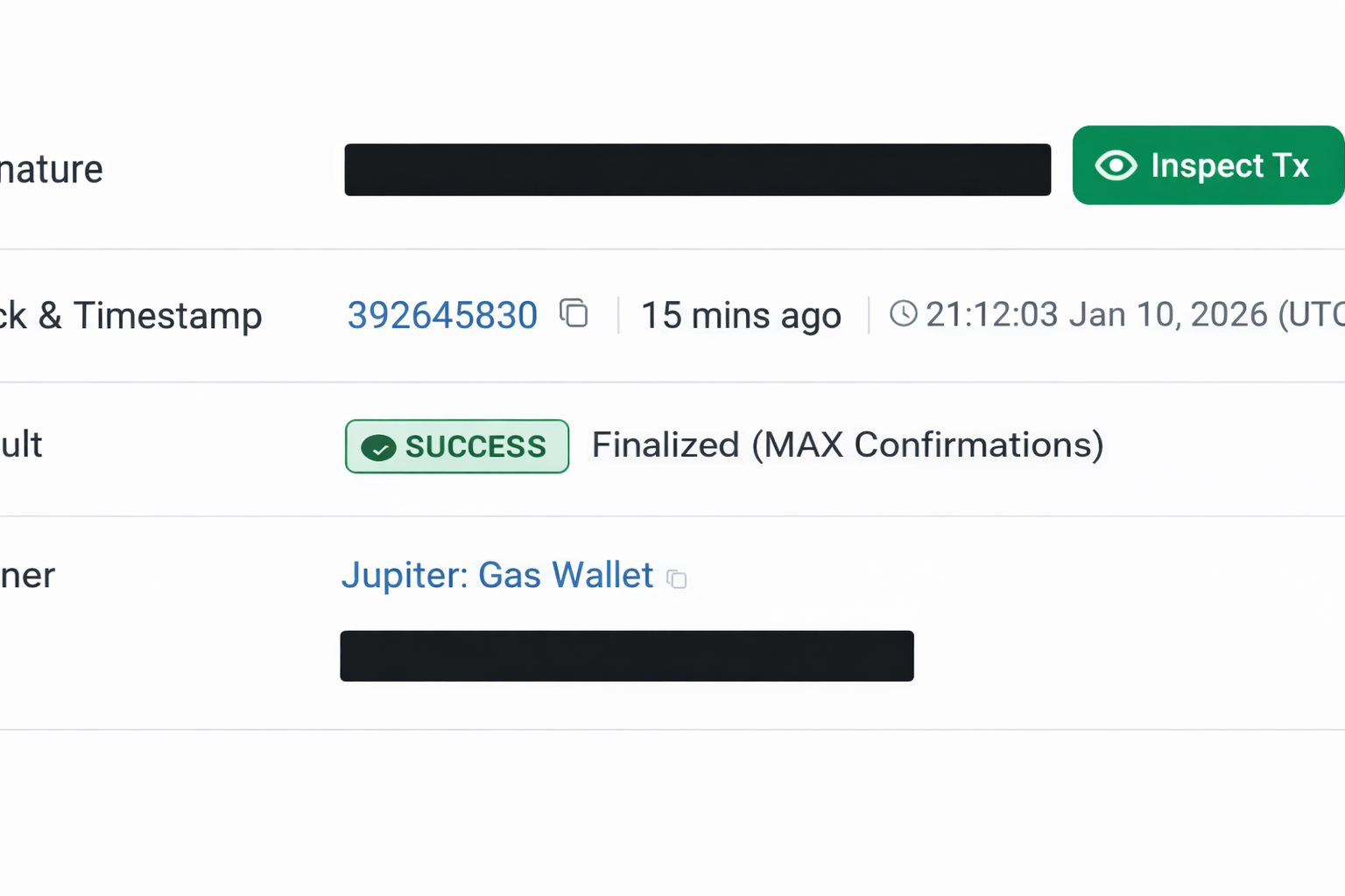 Copy the owner address